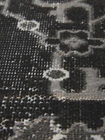 Dywan wewnętrzny/zewnętrzny w stylu vintage Tilas Antalya, 100% polipropylen, Odcienie szarego, czarny, S 120 x D 170 cm (Rozmiar S)