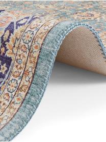 Loper Keshan Maschad in oosterse stijl, 100% polyester, Groentinten, B 80 x L 150 cm (maat XS)