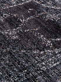 Vintage Teppich Rugged in Grautönen, 66% Viskose, 25% Baumwolle, 9% Polyester, Anthrazit, B 170 x L 240 cm (Größe M)