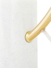Lampada da tavolo glam con base in marmo Soho, Paralume: vetro, Base della lampada: marmo, possibili variazio, Struttura: metallo ottonato, Bianco ottonato, Larg. 40 x Alt. 42 cm