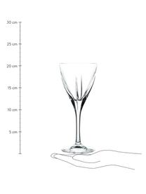 Set van 6 wijnglazen Fusion met relief, Glas, Transparant, Ø 9 x H 21 cm, 250 ml