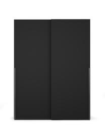 Armario modular Leon, 2 puertas correderas (150 cm), diferentes variantes, Estructura: aglomerado con certificad, Negro, Interior Basic (An 150 x Al 200 cm)