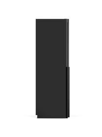 Armario modular Leon, 2 puertas correderas (150 cm), diferentes variantes, Estructura: aglomerado con certificad, Negro, Interior Basic (An 150 x Al 200 cm)