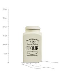 Contenitore Mrs Winterbottoms Flour, Gres, Bianco crema, nero, Ø 11 x Alt. 21 cm, 1,3 L