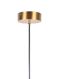 Dimbare LED hanglamp Float van glas, Lampenkap: glas, Baldakijn: gecoat metaal, Goudkleurig, transparant, Ø 50 x H 7 cm