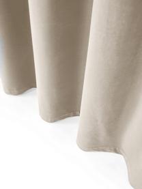 Sametové zatemňovací závěsy s kroužky Rush, 2 ks, 100 % polyester (recyklovaný), Béžová, Š 135 cm, D 260 cm
