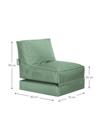 Chauffeuse convertible de jardin Pop Up, Vert sauge, larg. 70 x prof. 90 cm