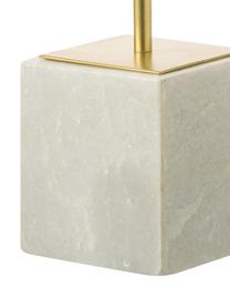 Deko-Objekt Marball mit Marmorfuß, Aufsatz: Metall, Fuß: Marmor, Unterseite: Filz, Goldfarben, Weiß, marmoriert, H 30 cm