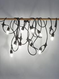 Outdoor LED lichtslinger Joy, 1000 cm, 10 lampions, Lampions: kunststof, Zwart, L 1000 cm