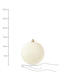 Boule de Noël incassable Stix, Plastique robuste, Blanc crème, Ø 20 cm