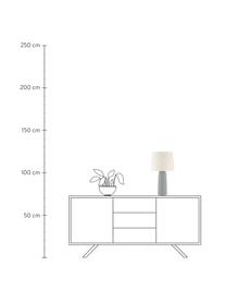 Lámpara de mesa grande de cemento Kaya, Pantalla: 70% algodón, 30% lino, Cable: cubierto en tela, Beige, Ø 29 x Al 52 cm