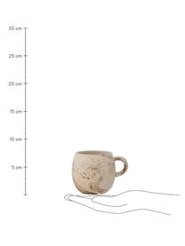 Handgemachte Tasse Stacy mit effektvoller Glasur, Steingut, Beige, Brauntöne, Ø 9 x H 8 cm, 250 ml