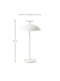 Lampe à poser LED intensité variable Mini Geen-A, Métal, revêtement par poudre, Blanc, Ø 20 x haut. 36 cm