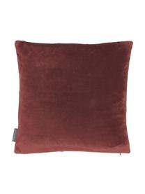 Poszewka na poduszkę z aksamitu Nobless, 100% aksamit poliestrowy, Terakota, S 50 x D 50 cm