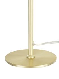 Tischlampe Mathea-Gold, Lampenschirm: Metall, pulverbeschichtet, Lampenfuß: Metall, vermessingt, Weiß, Messingfarben, Ø 23 x H 36 cm