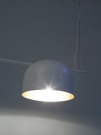Große Pendelleuchte Joel, Lampenschirm: Metall, pulverbeschichtet, Baldachin: Metall, pulverbeschichtet, Weiß, B 127 x H 15 cm