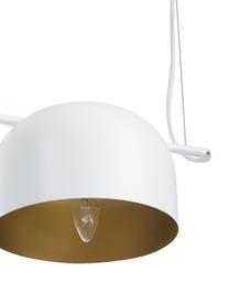 Große Pendelleuchte Joel, Lampenschirm: Metall, pulverbeschichtet, Baldachin: Metall, pulverbeschichtet, Weiß, B 127 x H 15 cm