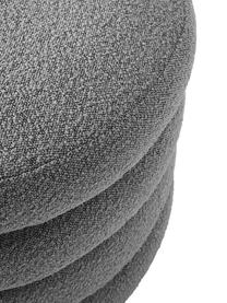 Pouf XL contenitore in bouclé grigio Alto, Rivestimento: bouclé (100% poliestere) , Struttura: legno di pino massiccio, , Tessuto bouclé grigio, Ø 69 x Alt. 44 cm
