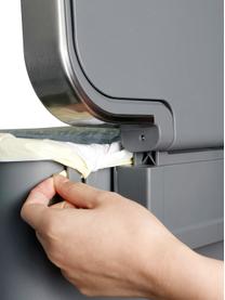 Pattumiera con ruote integrate Hana, Plastica, Grigio opaco, Larg. 41 x Alt. 65 cm