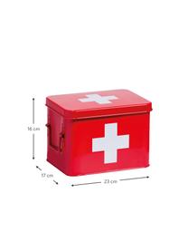 Pudełko do przechowywania Medizina, Metal powlekany, Czerwony, S 23 x W 16 cm