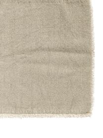 Baumwoll-Tischsets Edge, 6 Stück, Baumwollgemisch, stonewashed, Greige, B 35 x L 48 cm