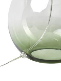 Lampada da tavolo con base in vetro Zoya, Paralume: tessuto (100% poliestere), Base della lampada: vetro, Bianco, verde, Ø 30 x Alt. 51 cm