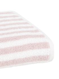 Gestreepte handdoek Viola, 2 stuks, Roze, crèmewit, Handdoek, B 50 x L 100 cm, 2 stuks