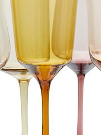 Komplet kieliszków do wina ze szkła dmuchanego Desigual, 6 elem., Szkło dmuchane, Odcienie żółtego, odcienie brązowego, Ø 7 x W 24 cm, 250 ml
