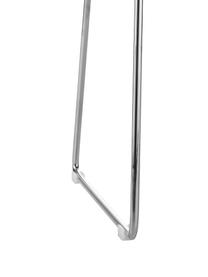 Fluwelen armstoel Isla, Bekleding: fluweel (polyester), Poten: gecoat metaal, Fluweel lichtgrijs, zilverkleurig, B 58 x D 62 cm