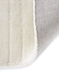 Alfombra artesanal de lana Mason, Parte superior: 100% lana, Reverso: 100% algodón Las alfombra, Blanco crema, An 160 x L 230 cm (Tamaño M)