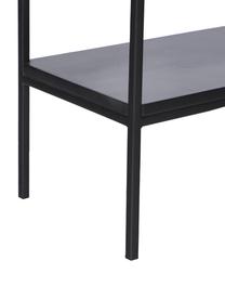 Konsola z litego drewna z otwartym przedziałem Lyle, Stelaż: metal malowany proszkowo, Czarny, S 105 x W 89 cm