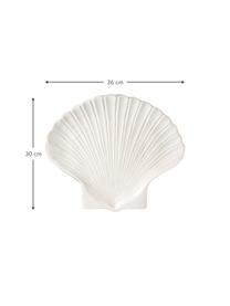 Servírovací talíř Shell, Dolomit, Bílá, D 36 cm, Š 30 cm