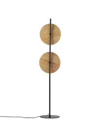Lampada da terra orientabile in legno di frassino Zadie, Nero, legno di frassino, Ø 9 x Alt. 145 cm