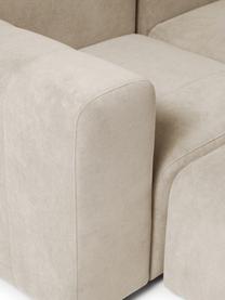 Canapé modulable 4 places avec tabouret Lena, Tissu beige, larg. 284 x prof. 181 cm