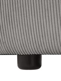 Modulaire chaise longue Lennon van corduroy, Bekleding: corduroy (92% polyester, , Frame: massief grenenhout, FSC-g, Poten: kunststof, Corduroy grijs, B 269 x H 119 cm, rugleuning rechts