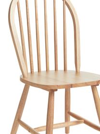 Krzesło z drewna w stylu windsor Megan, 2 szt., Drewno kauczukowe lakierowane, Jasne drewno, S 46 x G 51 cm