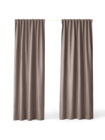 Zasłona nieprzezroczysta Jensen, 2 szt., 95% poliester, 5% nylon, Taupe, S 130 x D 260 cm