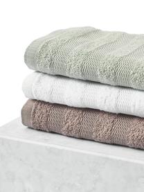 Lot de serviettes en coton Camila, 3 élém., 100 % coton
Grammage léger, 400 g/m²

Le matériau est certifié STANDARD 100 OEKO-TEX®, 3883CIT, CITEVE, Vert sauge, Lot de différentes tailles