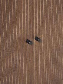 Chiffonnier Calary, Estructura: fibras de densidad media , Patas: madera de roble maciza, Acabado de madera de nogal, An 75 x Al 130 cm