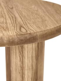 Pomocný stolík z dubového dreva Didi, Masívne dubové drevo, ošetrené olejom, Hnedá, Ø 40 x V 45 cm