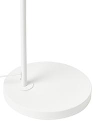Große Bogenlampe Beau aus Netzstoff, Lampenschirm: Textil, Baldachin: Metall, pulverbeschichtet, Weiß, Ø 46 x H 219 cm