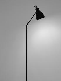 Lampa do czytania z metalu w stylu industrial Ethan, Czarny, Ø 15 x W 137 cm