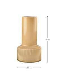 Handgefertigte Glas-Vase Hvils, Glas, Gelb, Ø 19 x H 34 cm