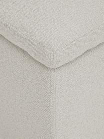 Pouf avec rangement tissu bouclé blanc crème Winou, Tissu bouclé blanc crème, larg. 50 x haut. 48 cm