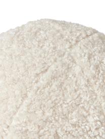 Cuscino rotondo in teddy bianco crema Dotty, Rivestimento: 100% poliestere (teddy), Bianco crema, Ø 30 cm