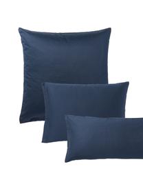 Funda de almohada de satén Comfort, Azul oscuro, An 45 x L 110 cm