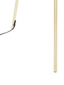 Tripod Stehlampe Cella mit Stoffschirm, Lampenschirm: Baumwollgemisch, Lampenfuß: Metall, Schwarz, Goldfarben, Ø 45 x H 147 cm