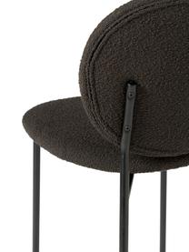 Bouclé čalouněné židle Ulrice, 2 ks, Černá, Š 47 cm, H 61 cm