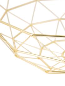 Corbeille de rangement dorée Diamond Cut, Métal, Couleur dorée, mat, Ø 35 x haut. 13 cm
