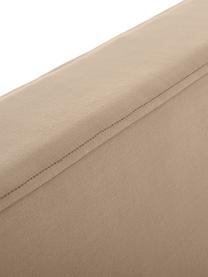 Gestoffeerd fluwelen bed Peace, Bekleding: polyester fluweel, Frame: massief grenenhout, FSC-g, Poten: gepoedercoat metaal, Fluweel taupe, B 140 x L 200 cm